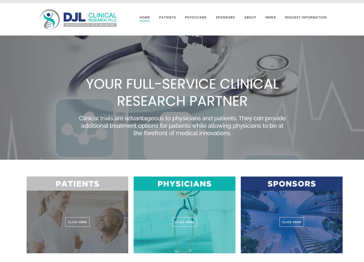 DJL Clinical Research | The Brand Affect Website Portfolio